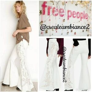 🔥Size24&25🔥FreePeople Hi-rise Super Flare Jeans